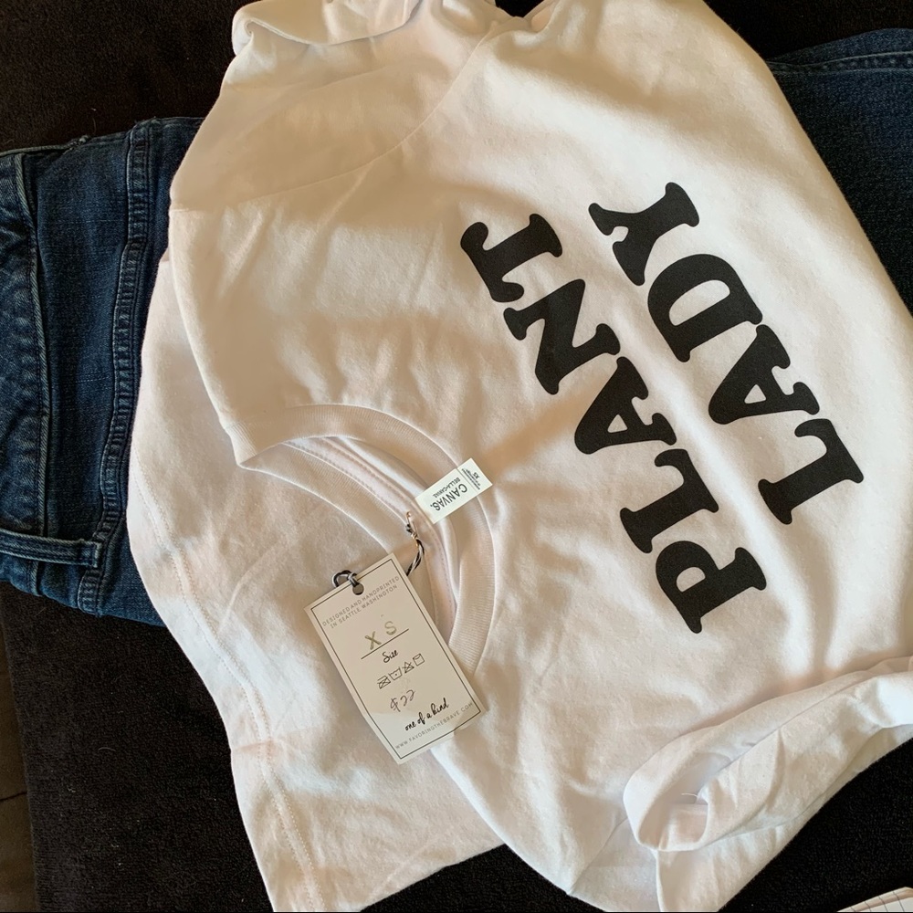 Plant Lady Canvas White Tee XS - Picture 4 of 4
